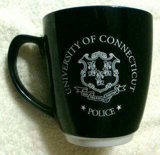 Vintage University Of Connecticut Police Department Blue Coffee Mug 20 - Oz