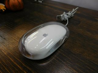 Vintage Apple Mac Mighty Mouse White/transparent M5769 Optical Usb