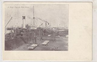 Vintage Postcard A Busy Day T Port Pirie South Australia 1900s