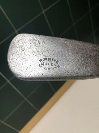 Antique Hickory Golf Club A Rare Lh Iron By Robert White Of St Andrews Lovely