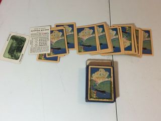 Vintage Panama Canal Souvenir Playing Cards Usa Made 1926 In Case