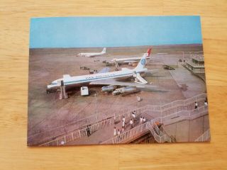 Vintage Postcard Pan American Aircrafts International Airport Of Tokyo Japan