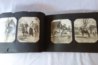 Antique Photo Album Filled W Famous Horses People & Chinook Dog