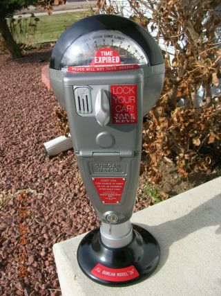 Duncan Model60/76 Parking Meter With Key Restored With Base
