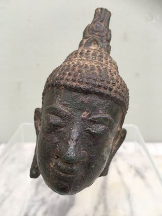 Wonderful 18th / 19th Century (possibly Earlier) Bronze Buddha Head