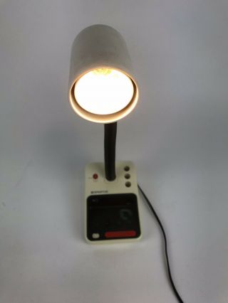 Vintage Spartus Digital Alarm Clock Desk Lamp W/table Light Model 1182 Portable