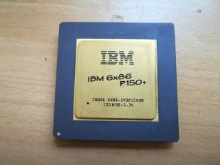 Ibm 6x86 P150,  6x86 - 2v2p150ge,  Vintage Cpu,  Gold,  Top