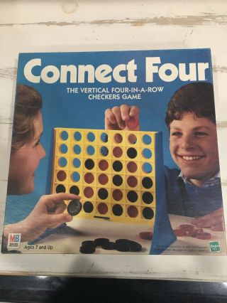 Vintage 1986 Connect Four Game By Milton Bradley 4430 Made In Usa Complete