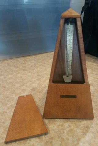 Vintage Seth Thomas Wooden Metronome De Maelzel Windup Model