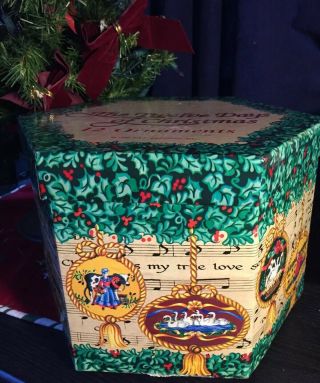 Vintage The Twelve Days Of Christmas Ornaments C&f Enterprises 1996 Decoupage