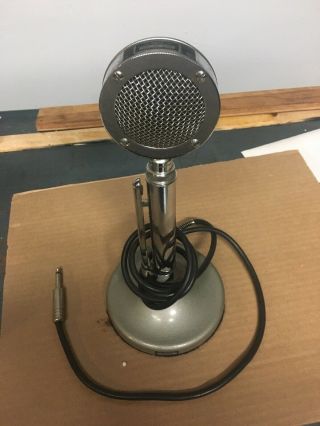 Vintage Astatic D - 104 Chrome Microphone With Base
