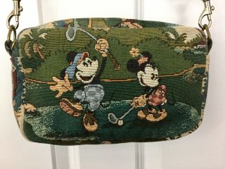 Mickey & Co.  Sports Club Mickey Minnie Golf Tapestry Bag Purse Vintage 2