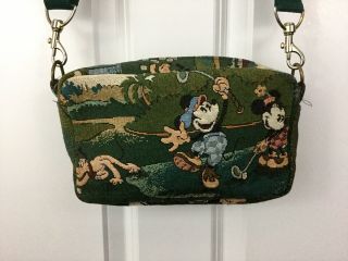 Mickey & Co.  Sports Club Mickey Minnie Golf Tapestry Bag Purse Vintage 3