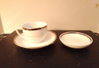 Delta Airlines Passenger China Tea Cup,  Saucer And Condiment Dish By Abco