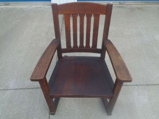 Authentic Restorable Signed Stickley Brothers Quaint Furniture Rocking Chair