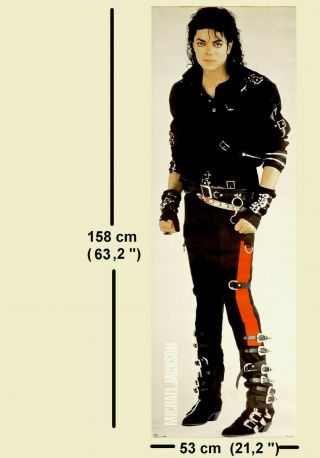 Michael Jackson - Official 1988 Huge Vintage Door Poster - 53 X 158cm (21 X 63 ")