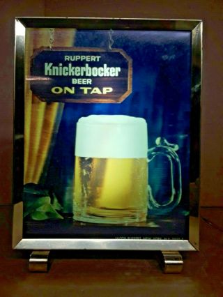 Vintage Ruppert Knickerbocker 3d Lighted Beer Sign On Tap Showing Mug Light Up
