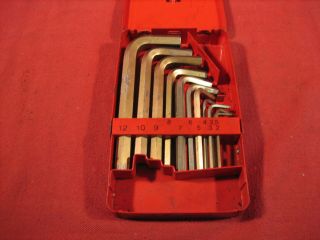 Vintage Snap On 11 Piece Metric Hex Key Set Allen Wrenches