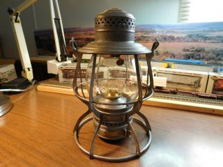 Central Railroad Of Jersey Lantern A&w Co.  The " Adams " C.  R.  R.  Of N.  J.  1888