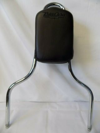 Big Dog Motorcycle Sissy Bar Upright Chrome With Stitched Pad And Mounting Bolts