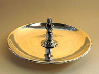 Sampson Mordan - Solid Silver Pin Dish With Napoleon Bonaparte Bust - London 1897.