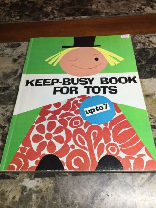Vintage 1962 Keep Busy For Tots Doubleday & Co.  Games,  Mazes,  Making Things