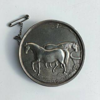 Rare Irish Silver Galway Show Horse Medal Irish Hunter Register 1906