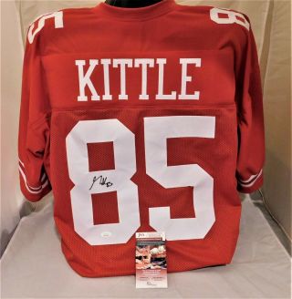 George Kittle Signed / Autographed 49ers Red Custom Jersey Jsa Witness