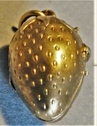 Rare Antique Fine Russian 84 Silver Gilt Imperial Period Egg Pendant Locket 1900