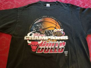 Vintage Chicago Bulls 1998 Nba Finals Champs Shirt Sz 2xl