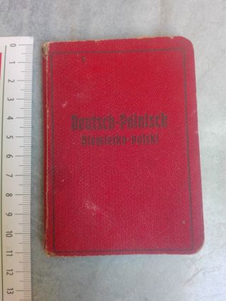 Vintage Wwii Era German Polish Language Dictionary Book Pocket WÖrterbuch Buch