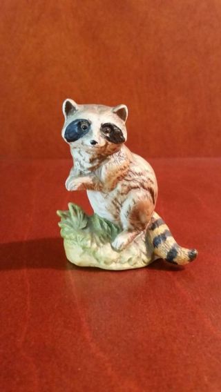 Vintage Raccoon Figurine 2 - 1/2 ",  Hand Painted - Napcoware,  Taiwan 1970 