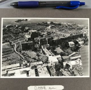 Lebanon Vintage 1930s Beyrouth Two Photo Of Djebail & Road Tripoli On Thick Card