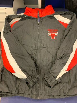 Mens Chicago Bulls Vintage 90s Windbreaker Jacket Xl