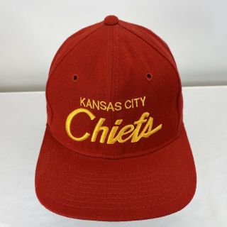 Vintage 90s Kansas City Chiefs Sports Specialties Script Snapback Hat Cap Pro