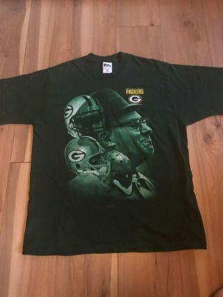 Vintage Single Stitch 1997 Green Bay Packers Vince Lombardi T Shirt Size Xl