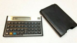 Hp 12c Financial Calculator Vintage With Case Sleeve Great Perfectly