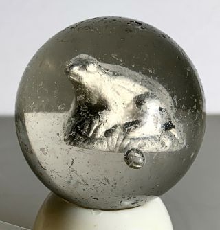 Antique Sulphide Glass Marble 1 3/4 Inch Frog
