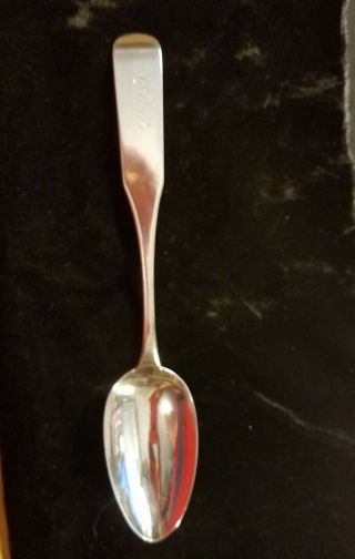 1 Early North Carolina Coin Silver Spoon By Joseph Bishop Of Wilmington,  Nc