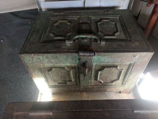 Authentic Wells Fargo & Co.  Large Iron Lockbox Circa1860 
