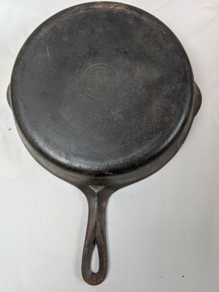 Vintage Griswold No.  8 Cast Iron Pan Skillet Small Block Logo 704