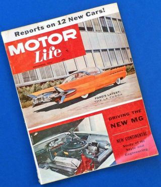 Dec 1955 Motor Life Magazine—’56 Chevy—continental Mark Ii—mg - A