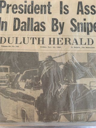 Vintage John F Kennedy JFK Assassination Newspaper November 26,  1963 3