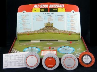 Vintage Cadaco All Star Baseball Game No.  183 1970s Players 60 Discs ©1968