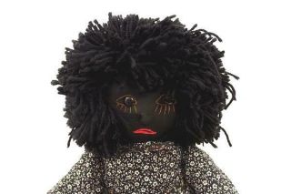 Vintage Black Americana African American Hand Made Cloth Rag Doll Folk Art 2