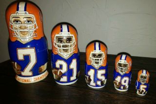 Vintage University of Florida UF Gators Football Russian Nesting Dolls 1996 2