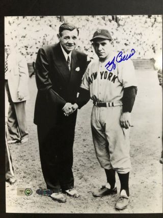 Yogi Berra & Babe Ruth Signed 8x10 Photo Image Steiner