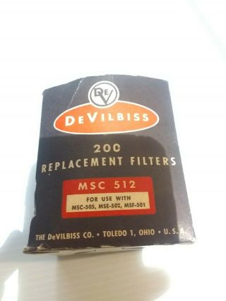 Vintage Devilbiss Air Respirator 200 Replacement Filters Msc 512