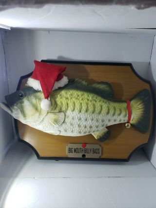 Vtg Big Mouth Billy Bass Christmas Singing Fish Gemmy 1999 Jingle Bells