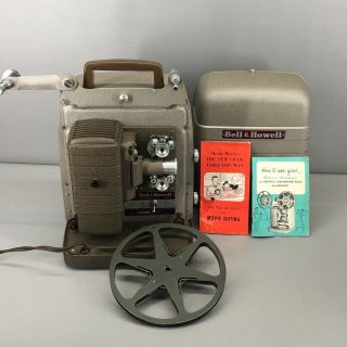 Vintage Bell & Howell 8mm Movie Projector Model 253 - A Box & Booklets